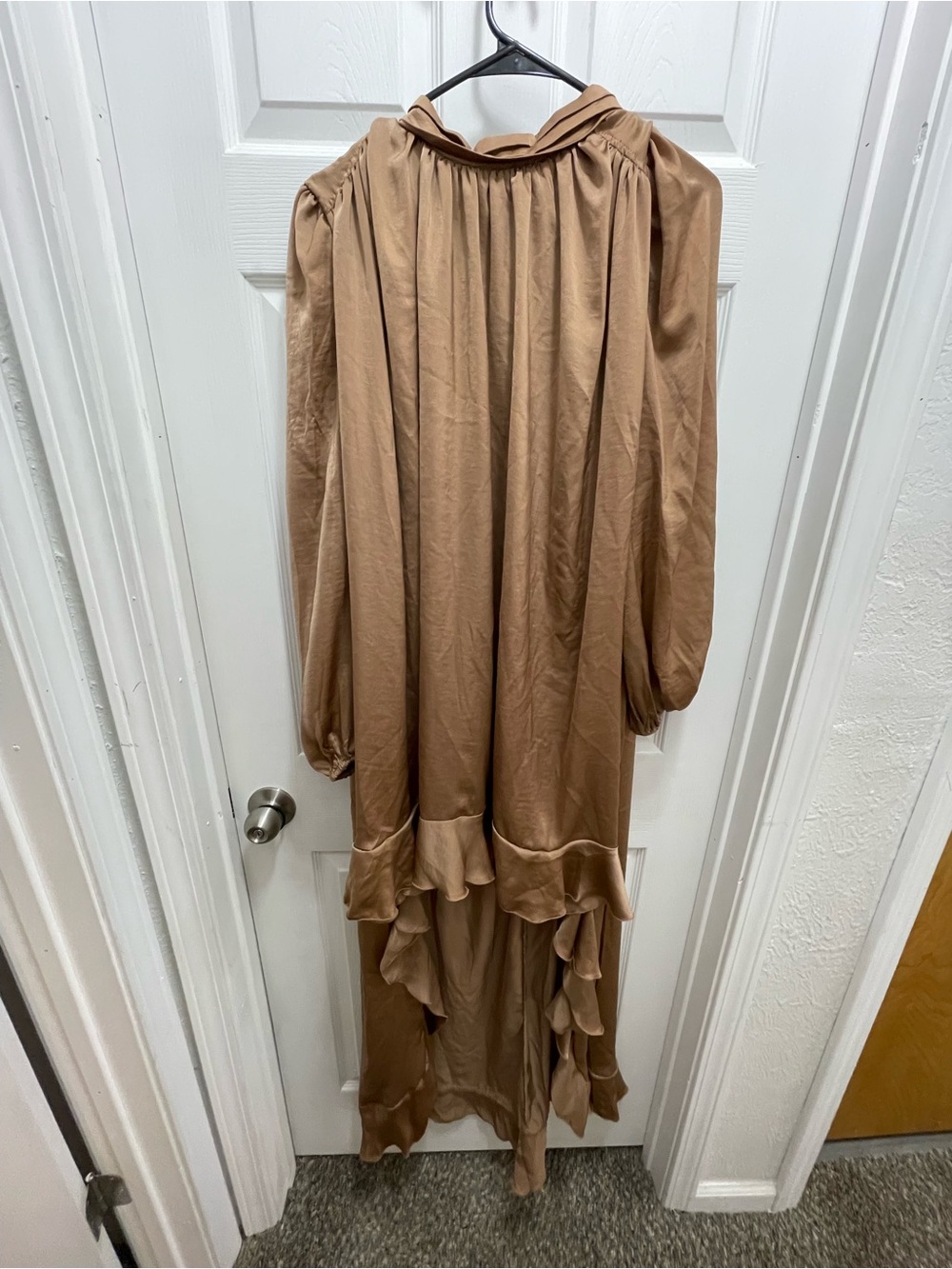 Fashion Nova Mocha Long Sleeve Flowy Mini Dress